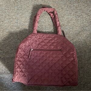 New burgundy duffle bag